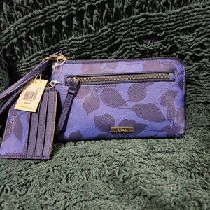 Trina Turk Floral Clutch&Card Case Set NWT